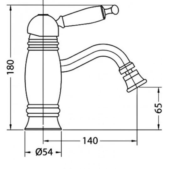 bugnatese 6325br bronz rez bide bidet csaptelep csap klasszikus karos egykaros mediterran country nyaralo furdoszoba lakberendezes.jpg